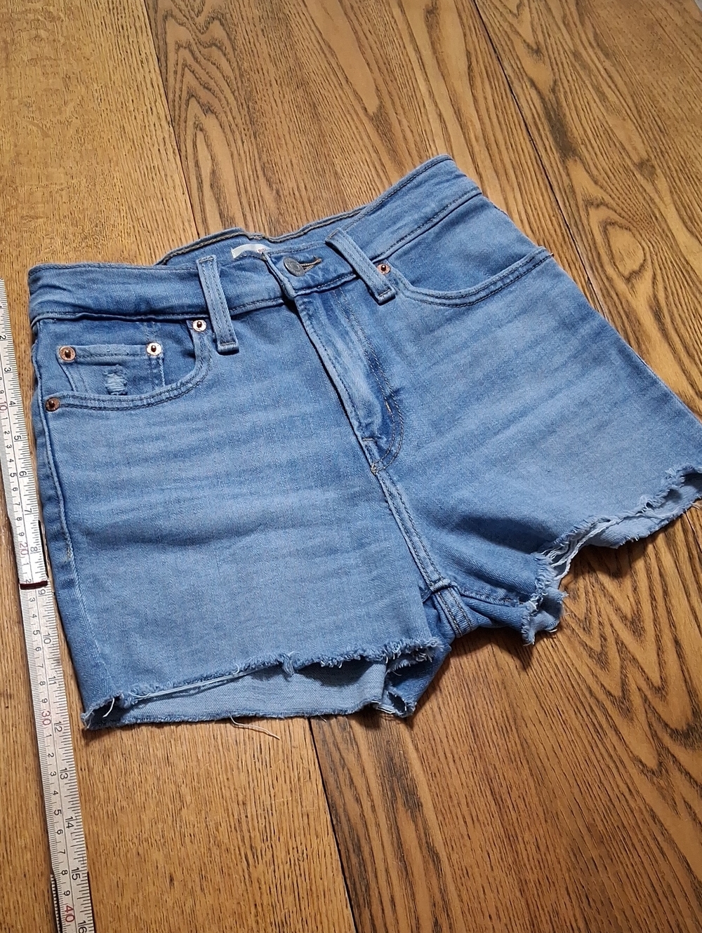 LEVI'S STRAUSS Jeans Shorts Womens 25 Preowned HIGH RISE Cutoffs Used